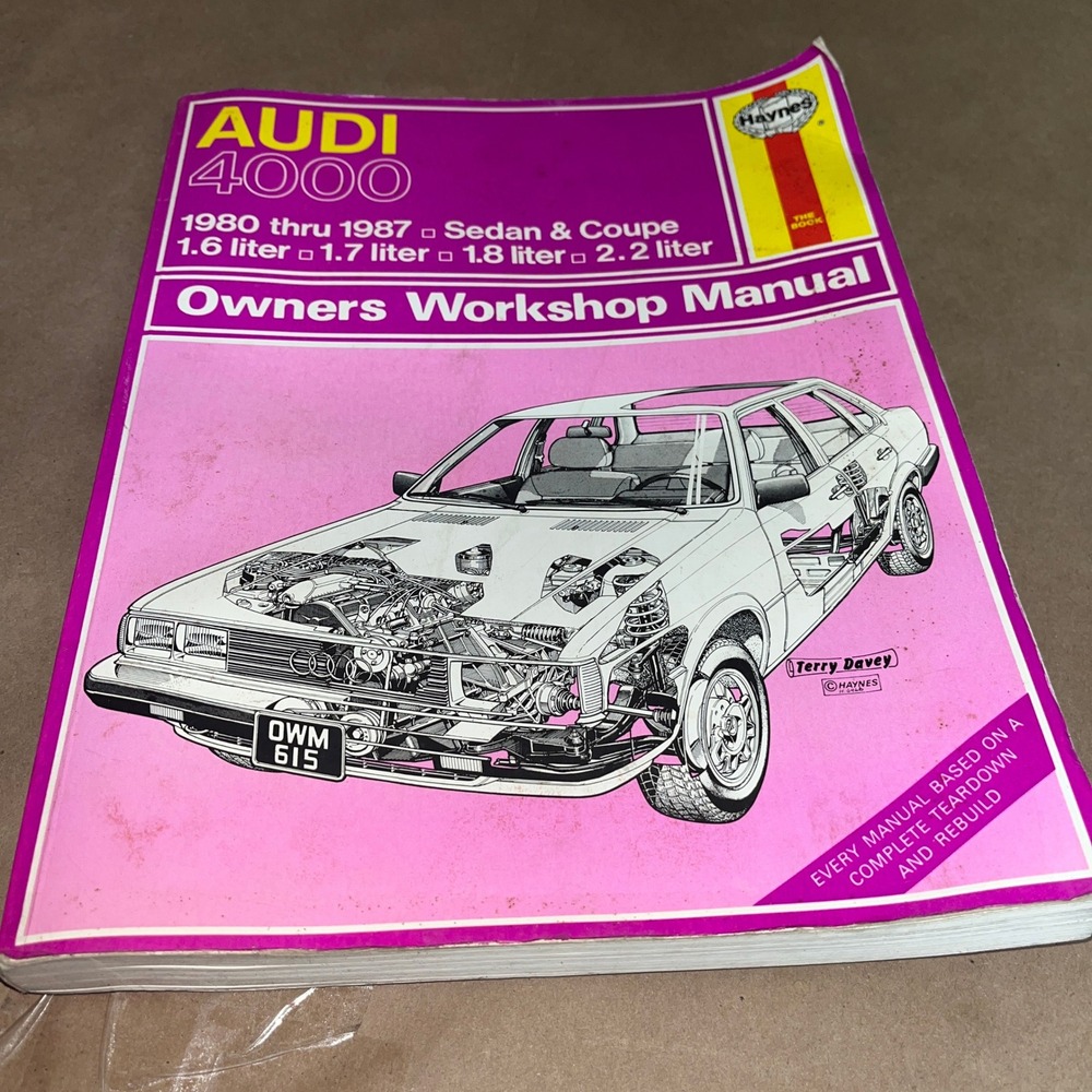 Haynes Audi‎ 4000 Owner's Workshop Manual Technical Guide 1980-1987 Sedan Coupe